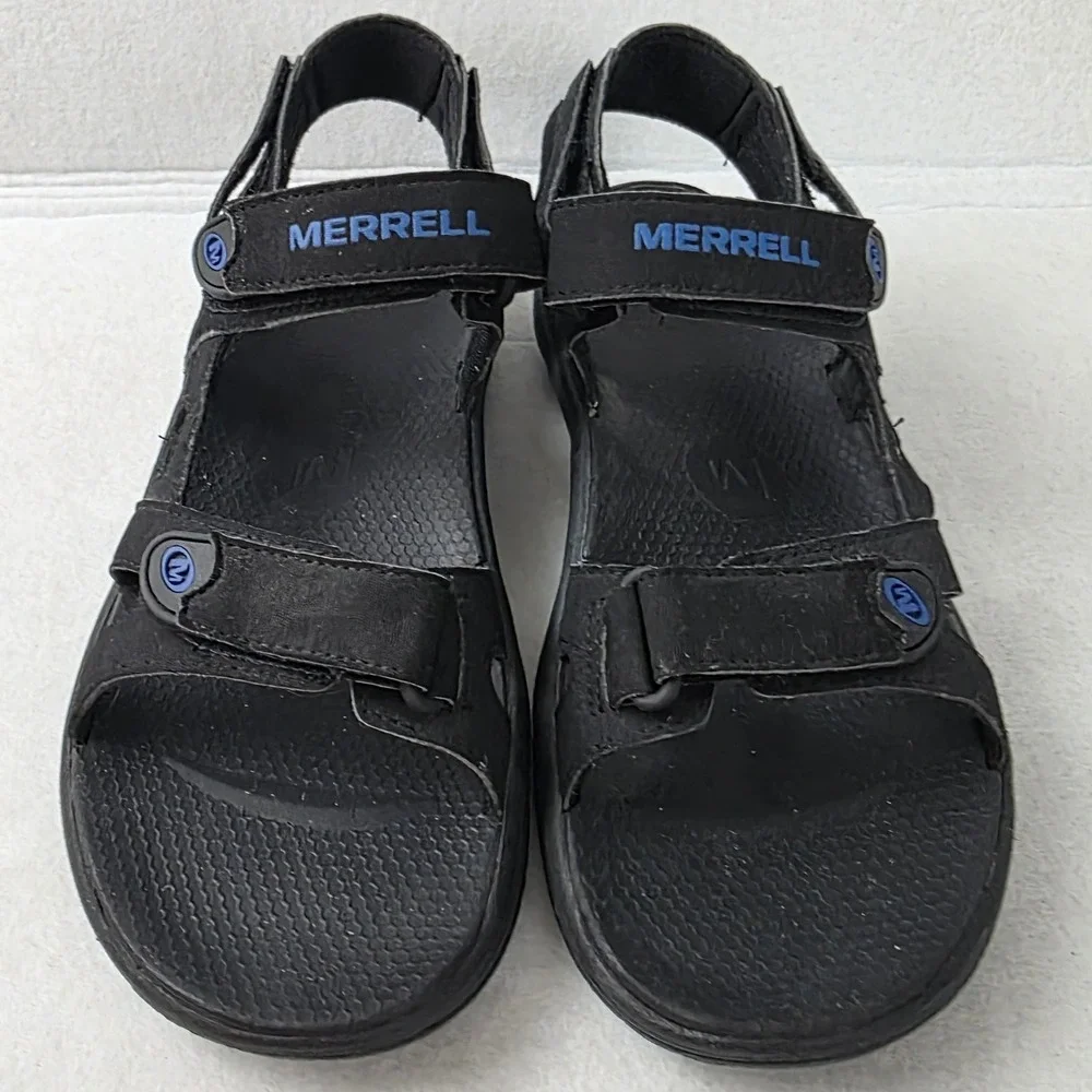 Merrell Mens Sport Sandals Black Snorkel Blue J289823C Size 8 Adjustable Straps